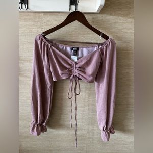 Cypress Sparkle Mauve Crop Top